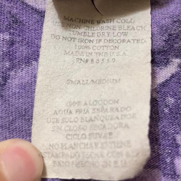 Vintage 1997 Women's Purple Tie Dye Looney Tunes Tweety Bird Clueless Size S/M - Picture 7 of 7